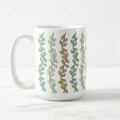 つる植物と葉マグカップ コーヒーマグカップ (左)