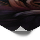 つる植物と鳥と錆びたケルトの十字架 ポスター (角)