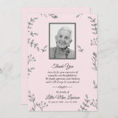 つる植物とBUDS葬儀記念サンキューカード (正面/裏面)