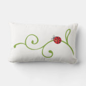 つる植物のてんとう虫 ランバークッション (裏面)