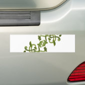 つる植物のオリーブ色の自然の自然な世界 バンパーステッカー (車上)