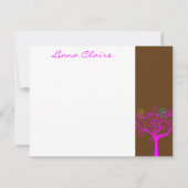 つる植物のクレアチョコレートピンクバルミツワーは感謝していしています サンキューカード (裏面)