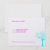 つる植物のクレアRSVPの郵便はがき 出欠カード (正面/裏面)