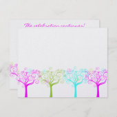 つる植物のクレアShimmeryバルミツワーの菓子16のパーティー エンクロージャーカード (正面/裏面)