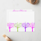 つる植物のクレアShimmeryバルミツワーの菓子16は感謝していしています ノートカード (正面/裏面インサイチュ)