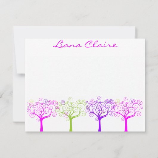 つる植物のクレアShimmeryバルミツワーの菓子16は感謝していしています ノートカード (裏面)