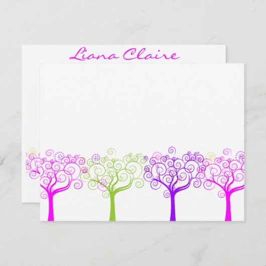 つる植物のクレアShimmeryバルミツワーの菓子16は感謝していしています ノートカード (正面/裏面)