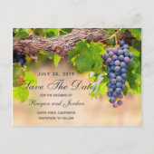 つる植物のブドウ日付カードを保存 案内ポストカード (正面)