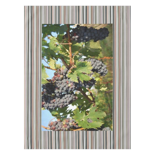 つる植物のブドウ酒用ブドウ テーブルクロス (正面)