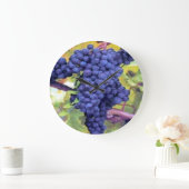 つる植物のブドウ ラージ壁時計 (ホーム)