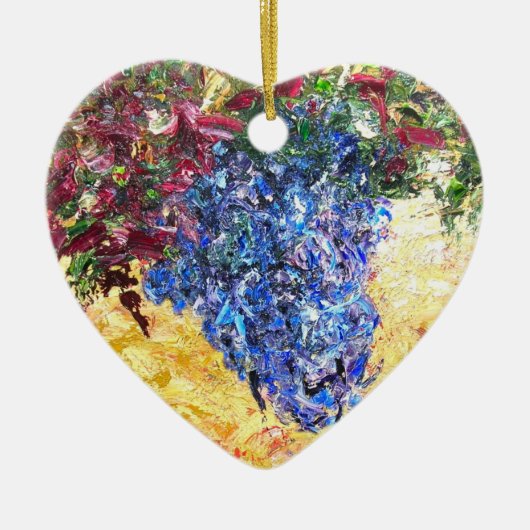 つる植物のワイン セラミックオーナメント (正面)