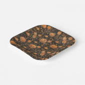 つる植物の上のジャックオランタン ペーパープレート (傾斜あり)