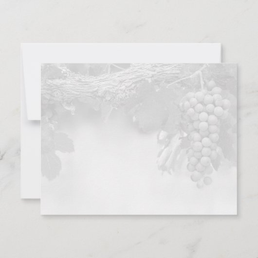 つる植物の写真のブドウは日付カードを救います セーブザデート (裏面)