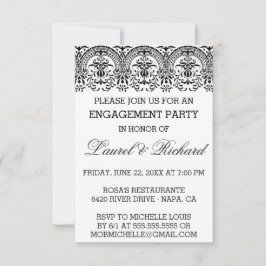 つる植物の婚約パーティ 招待状