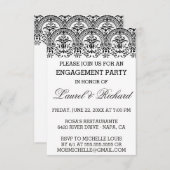 つる植物の婚約パーティ 招待状 (正面/裏面)