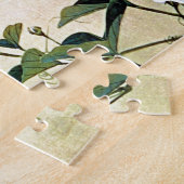 つる植物の日本人のWoodblockの芸術Ukiyo-Eのコオロギ ジグソーパズル (側面)