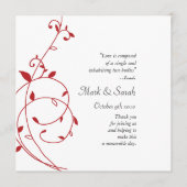 つる植物の神の赤い結婚式プログラム プログラム (正面)