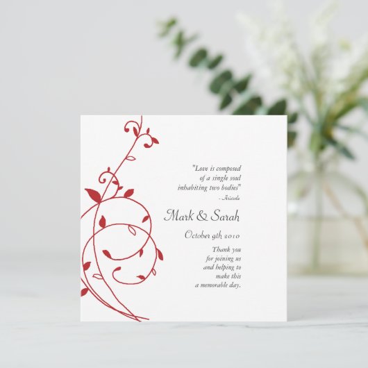 つる植物の神の赤い結婚式プログラム プログラム (スタンド正面)