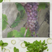 つる植物の紫色のブドウ キッチンタオル (折り畳み)