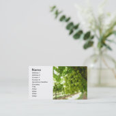 つる植物の緑のブドウ 名刺 (スタンド正面)