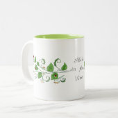 つる植物の聖なる書物、経典のマグで従って下さい ツートーンマグカップ (正面左)