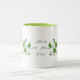 つる植物の聖なる書物、経典のマグで従って下さい ツートーンマグカップ