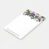 つる植物の葡萄カスタムPost It Notes 4x6 ポストイット (アングル)
