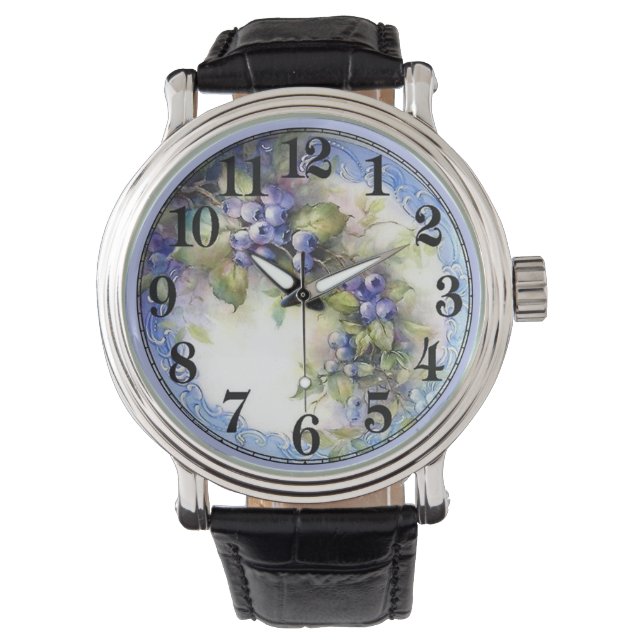 つる植物の葡萄 腕時計 (正面)