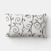 つる植物の青い紫色のピンクの枕のフクロウの友人 ランバークッション (裏面)