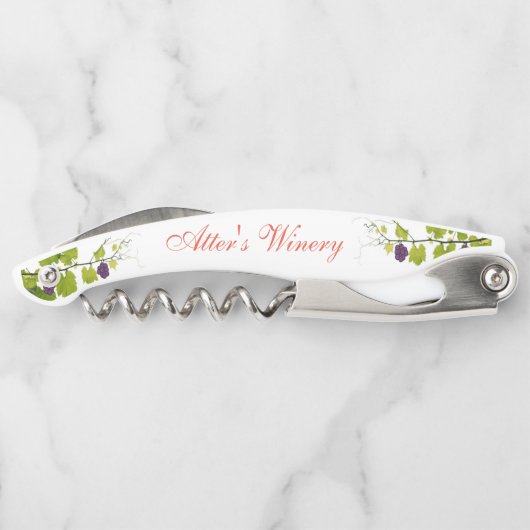 つる植物の"パーソナライズな"ブドウ ソムリエナイフ (裏面)