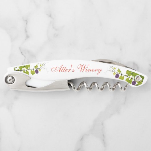 つる植物の"パーソナライズな"ブドウ ソムリエナイフ (正面)