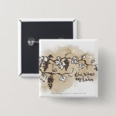 つる植物はラデン 缶バッジ (正面&裏面)