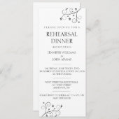 つる植物エレガントリハーサルディナー招待状 招待状 (正面/裏面)