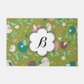 つる植物カスタムガーデンでウィムジーのツイティの鳥 ドアマット (正面)