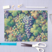 つる植物カラフルのデコパージュのブドウ 薄葉紙 (クラフト)