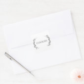 つる植物クラシックデザインCookie Jarラベルステッカー スクエアシール (封筒)