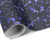 つる植物グリーンリースターズスター水玉模様クリスマス ラッピングペーパー (ロールコーナー)