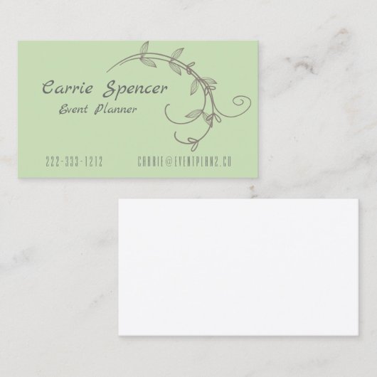 つる植物シンプル名刺 名刺 (正面/裏面)