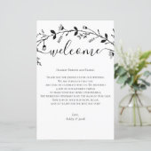 つる植物ス結婚クロールのウェルカムレター、旅程 (スタンド正面)