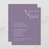 つる植物ス結婚クロールの埃っぽい紫詳細 エンクロージャーカード (正面/裏面)