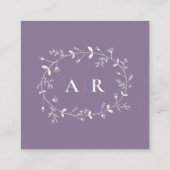 つる植物ス結婚クロールのWebサイト詳細紫 エンクロージャーカード (裏面)