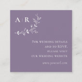 つる植物ス結婚クロールのWebサイト詳細紫 エンクロージャーカード (正面)