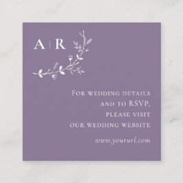 つる植物ス結婚クロールのWebサイト詳細紫 エンクロージャーカード