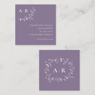 つる植物ス結婚クロールのWebサイト詳細紫 エンクロージャーカード