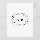 つる植物ス結婚クロールのWebサイト、RSVP、詳細 エンクロージャーカード (裏面)