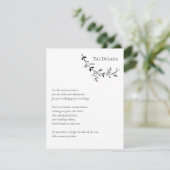 つる植物ス結婚クロールのWebサイト、RSVP、詳細 エンクロージャーカード (スタンド正面)