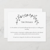 つる植物ス結婚クロールのWebサイト、RSVP、詳細 エンクロージャーカード (正面/裏面)