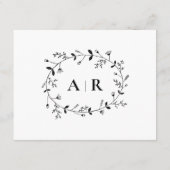 つる植物ス結婚クロールのWebサイト、RSVP、詳細 エンクロージャーカード (裏面)