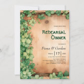 つる植物セントパトリック結婚スデイのリハーサル 招待状 (正面)