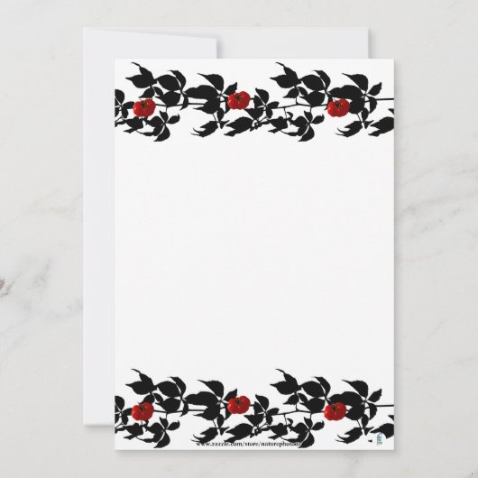 つる植物トマトガーデンパーティーハッピーバースデー招待状 招待状 (裏面)